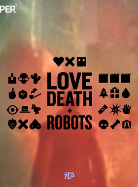 TLP镂空车贴 爱死机第二季爱死亡机器人剧集LDR标志防水贴纸