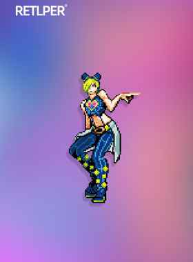 TLP反光贴 像素风 Jolyne空条徐伦JO立 奇妙冒险 石之海 纸