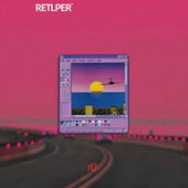 平板平面 蒸汽波梦核晚霞落日 防水贴纸 复古绘画板 TLP反光贴