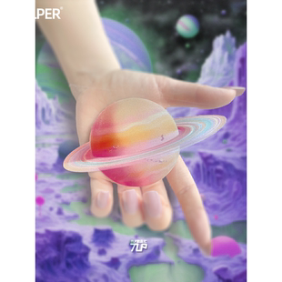 平面防水贴纸 土星温暖彩色 TLP反光车贴 原创星球星环和宇宙尘埃