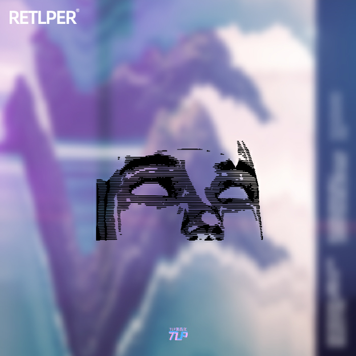 TLP镂空车贴数字二进制面孔赛博