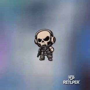 幽灵面罩男cod Q版 平面防水汽摩贴纸 原创 RETLPER反光贴纸