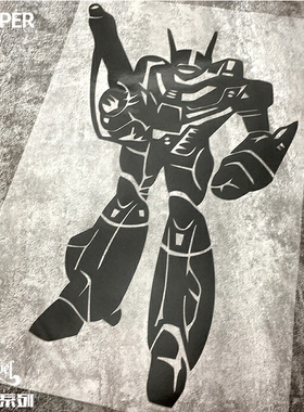 TLP镂空车贴 太空堡垒Robotech超时空要塞因维机甲复古防水贴