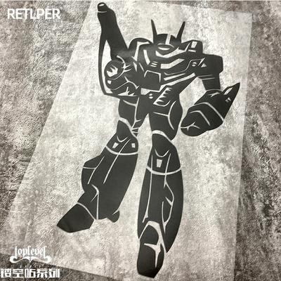 tlp镂空车贴太空堡垒复古