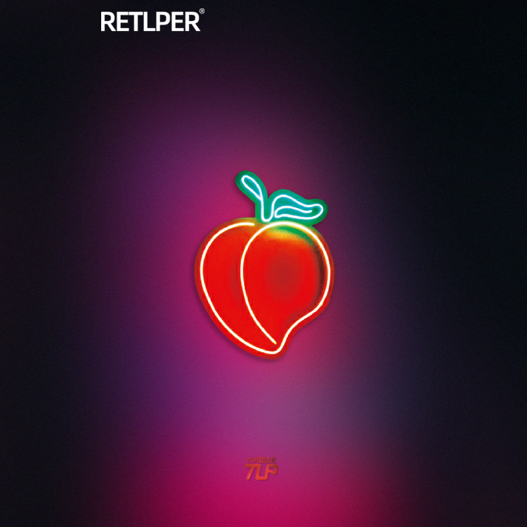 TLP反光贴桃子红绿霓虹感彩色