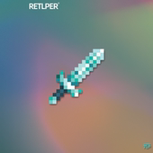 饰 笔记本平板装 平面贴纸 像素钻石剑水晶剑世界游戏 TLP反光贴纸