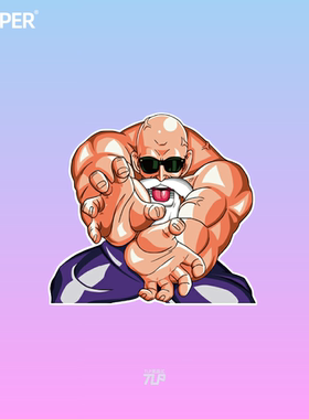 TLP反光车贴 七龙珠肌肉龟仙人暴走Master Roshi 龟派气功油箱盖