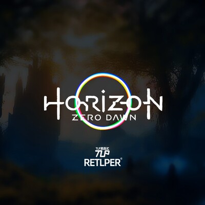 RETLPER镂空车贴 光圈地平线Horizon组合贴 汽摩后风挡防水贴纸