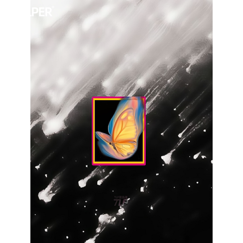 贴纸蝴蝶原创飞蛾扑火化作流星