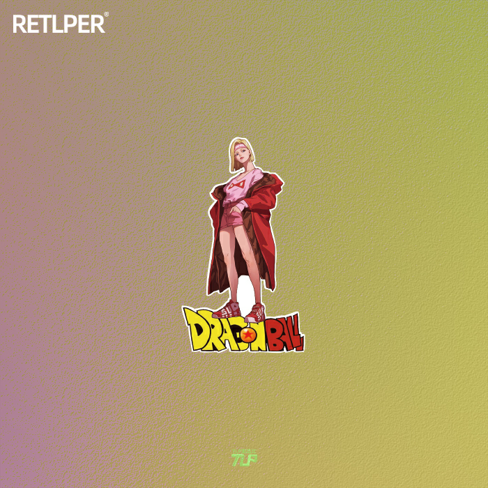 TLP反光车贴七龙珠人造人18号风