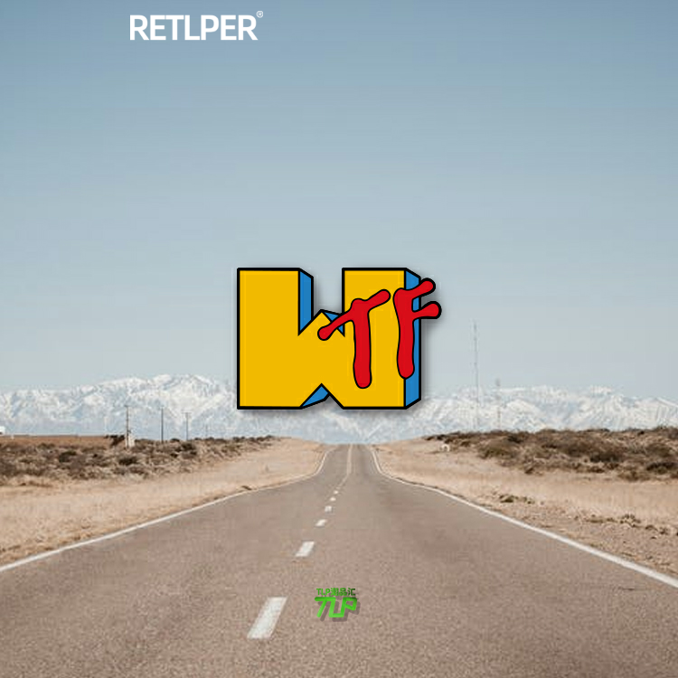 TLP反光贴WTF英文艺术字什么鬼