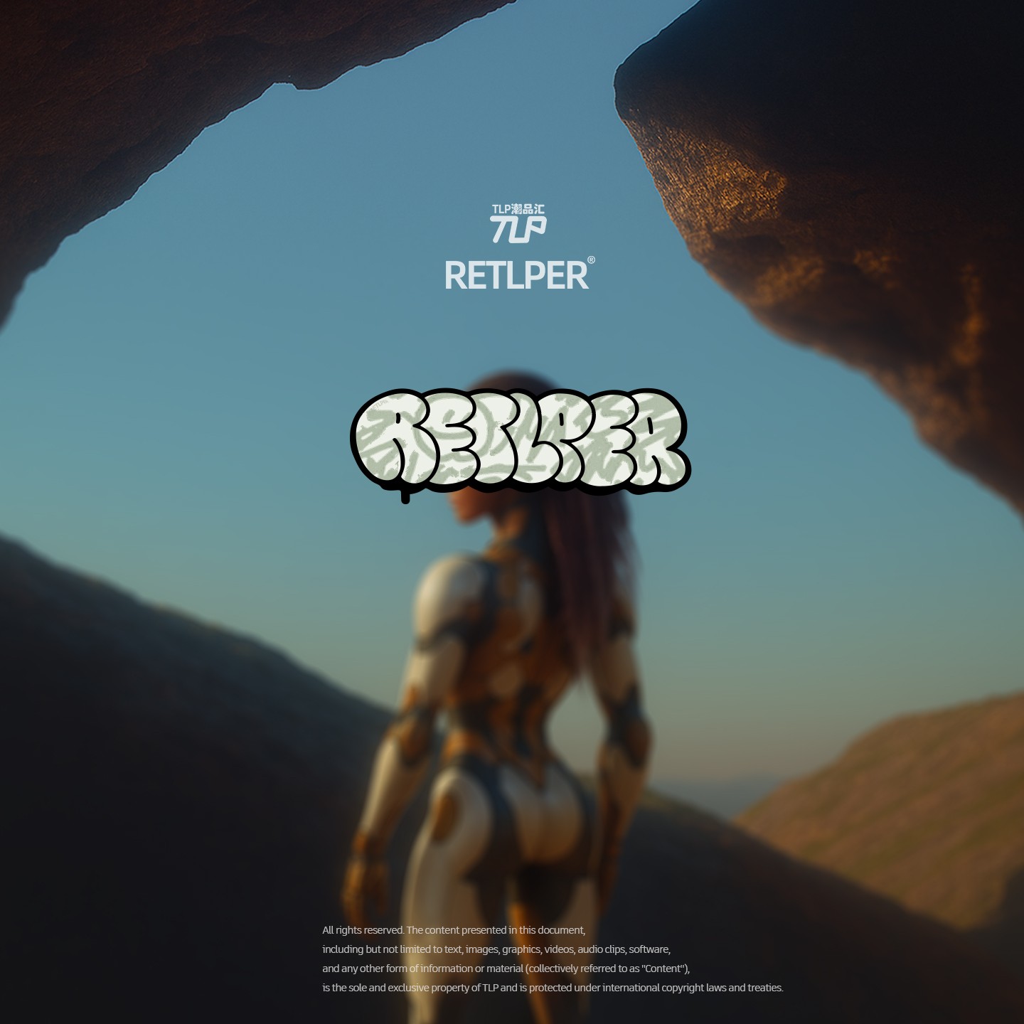 RETLPER反光车贴 原创 品牌标志涂鸦手绘字 汽摩防水平面贴纸