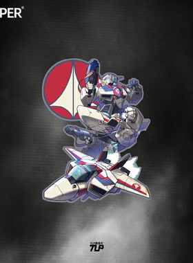 TLP反光车贴 太空堡垒Robotech超时空要塞VF变形经典动漫防水贴纸