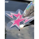 原创 饰 彩色流星 防水汽摩装 平面贴纸 磨砂感许愿星 TLP镂空车贴