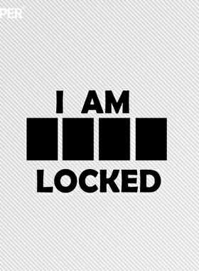 TLP镂空贴 I am locked福尔摩斯贴纸机箱贴行李箱贴笔记本防水贴