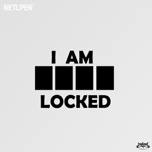 locked福尔摩斯贴纸机箱贴行李箱贴笔记本防水贴 TLP镂空贴