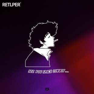 斯派克Spike动漫机盖后风挡贴 Bebop TLP镂空车贴 星际牛仔Cowboy