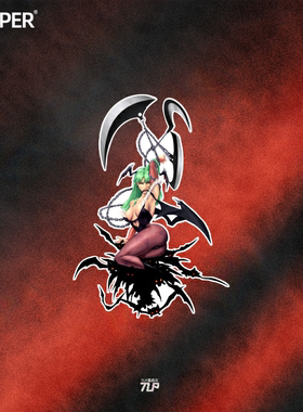 TLP反光车贴 口袋街霸恶魔战士莫莉卡Morrigan恶魔女游戏贴纸防水