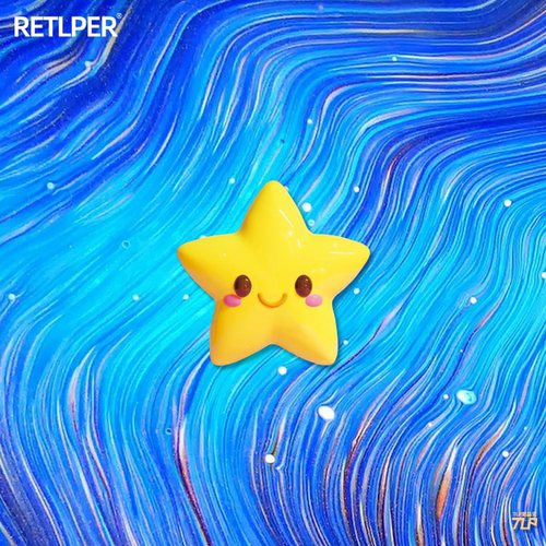 TLP反光车贴微笑的黄色小星星