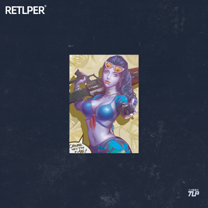 TLP反光车贴 守望先锋OW黑百合狙击海报摩托车无痕防水