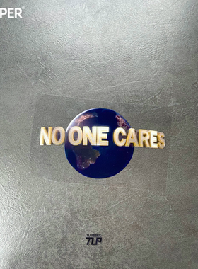TLP反光车贴 NO ONE CARES 地球上没人在乎这个 防水平面贴纸