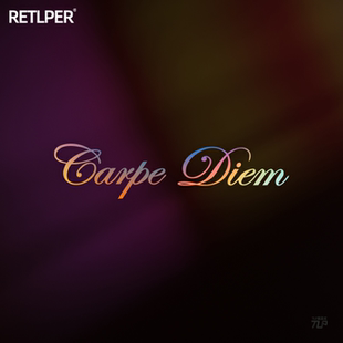 TLP镂空车贴 Garpe Diem及时行乐英文手写艺术字风挡贴贴