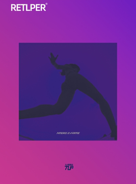 TLP反光贴纸 心情切片系列 疾走身影跨步紫色笔记本电脑pad防水贴