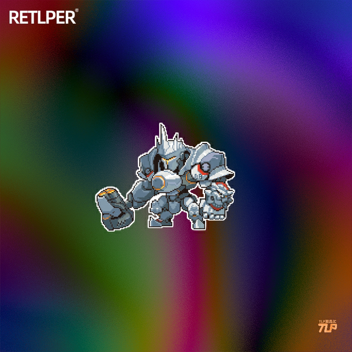 tlp反光车贴 守望先锋喷漆涂鸦周边大锤莱因哈特像素版 贴纸胶贴