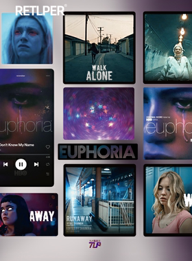 TLP潮品汇纸 亢奋迷醉EUPHORIA Rue&Jules美剧pad贴纸