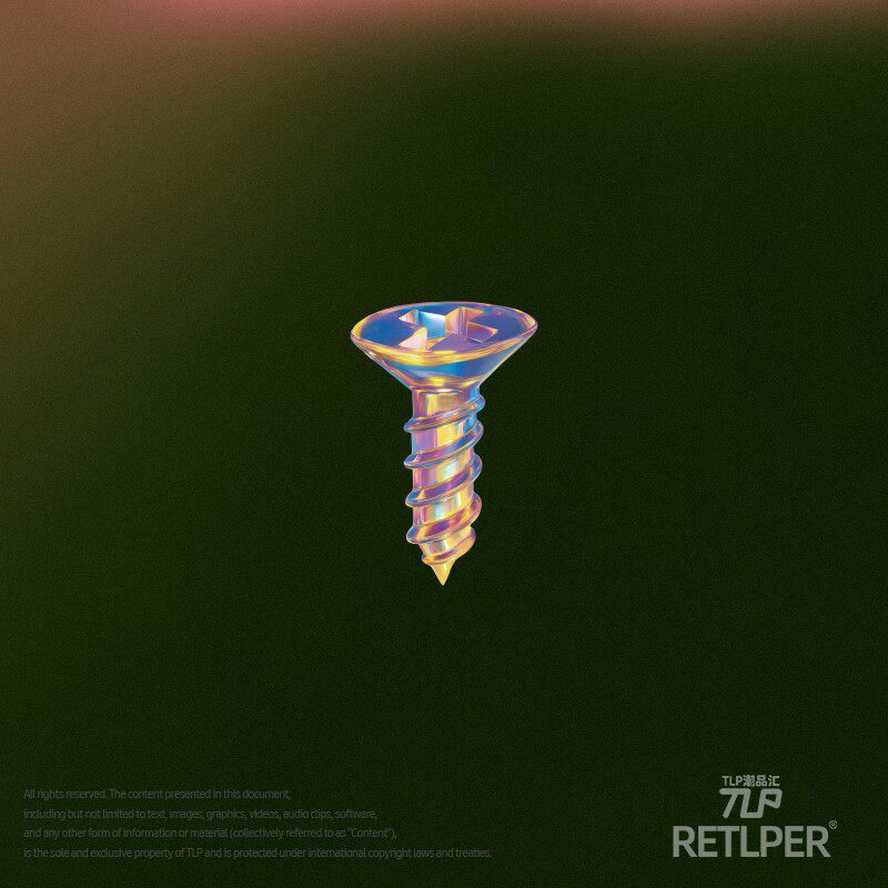 RETLPER反光贴纸 原创 脱离但闪耀的螺丝钉 立体感汽摩平面贴纸