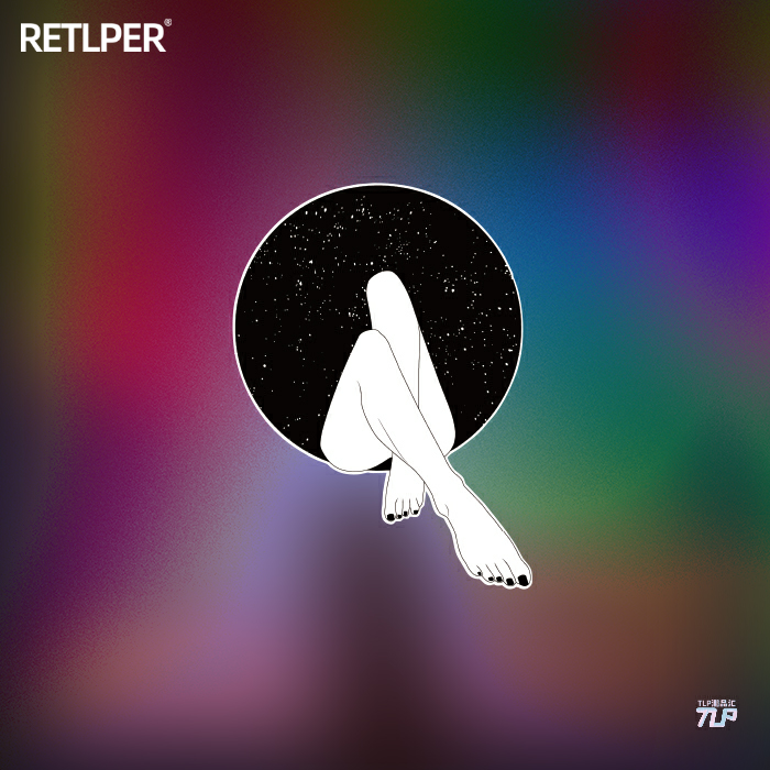 美腿女人宇宙星空暗黑系反光车贴