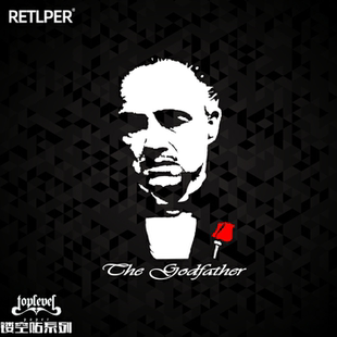 TLP镂空车贴 教父Godfather维托唐科莱昂黑帮电影马龙·白兰度