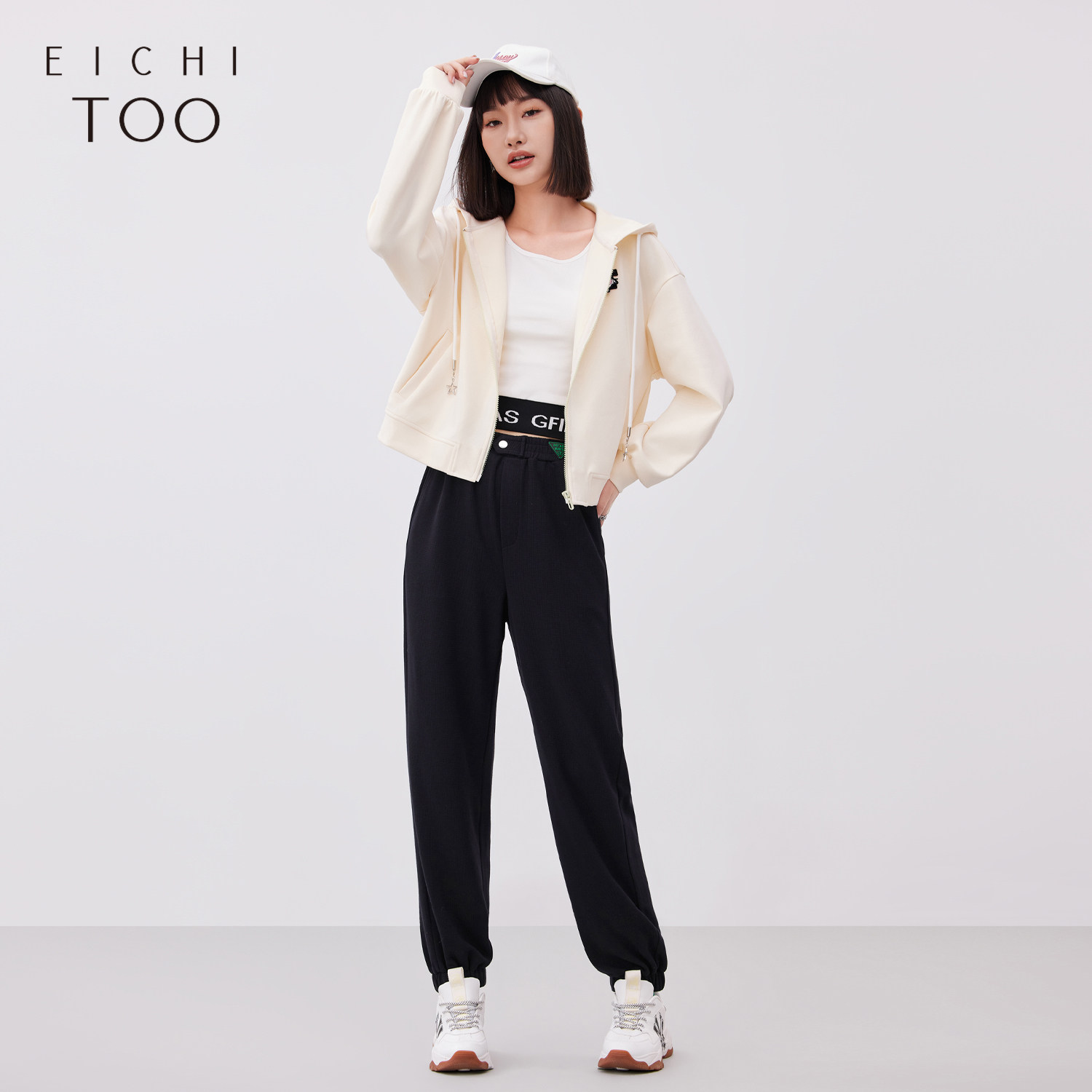 爱居兔春季华夫格面料舒适垂坠收脚口哈伦裤休闲裤,女装/女士精品,休闲裤,淘宝优惠券,粉丝福利购,淘宝优惠卷