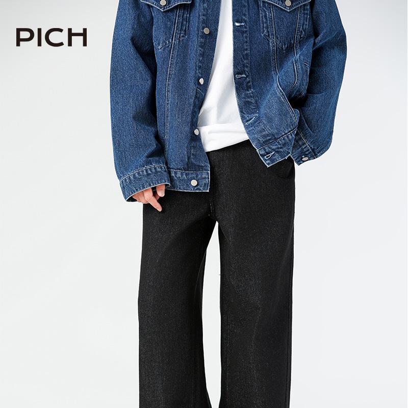 pich新款宽松直筒休闲牛仔裤