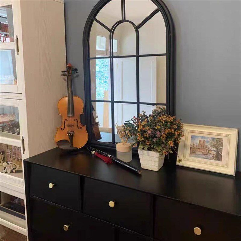 简约铁艺墙面装饰艺术假窗镜餐厅背景墙壁K饰圆弧窗户床头挂饰客,住宅家具,装饰镜,淘宝优惠券,粉丝福利购,淘宝优惠卷