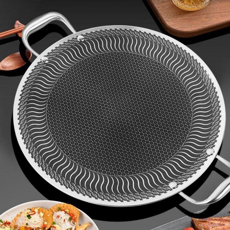 德国316不f锈钢不粘烤肉盘户外烧烤盘多功能韩式铁板烧电磁炉家用,厨房/烹饪用具,烧烤盘,淘宝优惠券,粉丝福利购,淘宝优惠卷