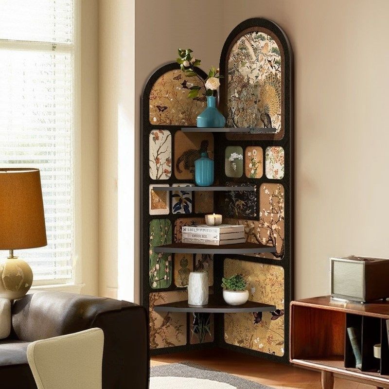 中古转角柜子床头落地摆件装饰书架客厅收纳复古三U角柜墙角置物,住宅家具,角柜,淘宝优惠券,粉丝福利购,淘宝优惠卷