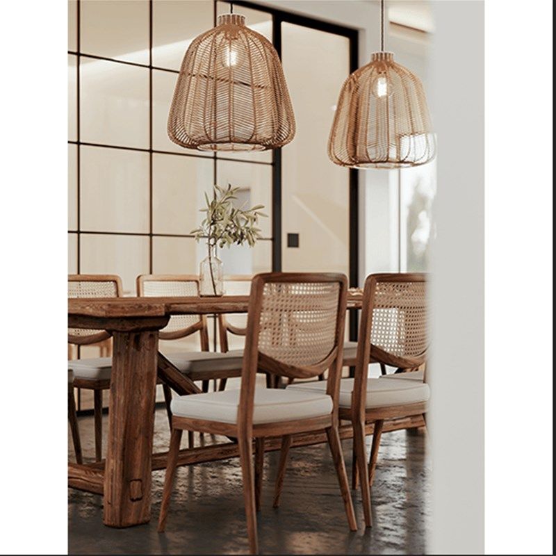 藤编吊灯餐厅复古民宿藤艺鸟巢y灯日式饭店餐馆草帽灯罩竹艺竹编,家装灯饰光源,餐厅吊灯,淘宝优惠券,粉丝福利购,淘宝优惠卷