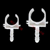 3PPR管线卡U型卡 白色PPR带脚管卡4分6分1寸水管固定夹16