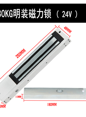 DC24V磁力锁180KG/280kg单双门反I馈电磁锁直流24伏电压门禁暗装