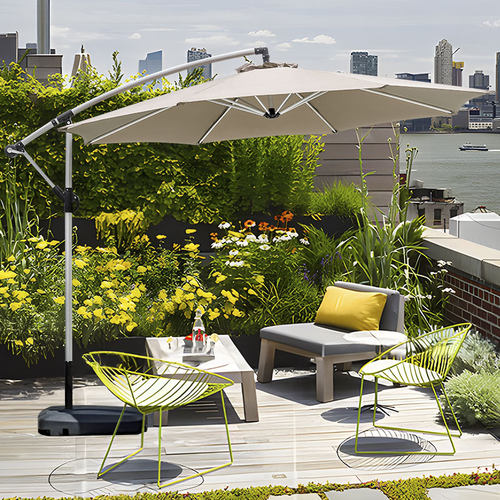 户外遮阳b伞庭院花园遮阳伞露天防晒别墅休闲室外伞手摇圆形香蕉