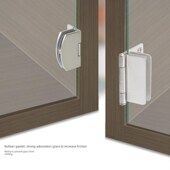 玻璃铰炼无需开启展览柜酒架玻璃柜A门铰炼酒柜门固定折叠无框玻