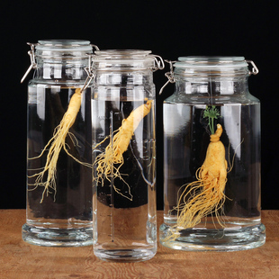 泡酒玻璃瓶卡扣密封人参酒瓶泡酒专用酒坛子酒缸泡酒罐.密封玻璃