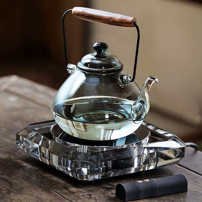 水晶电陶炉静音煮茶炉套装玻璃烧水壶泡茶无线遥控智能煮茶器,餐饮具,煮茶炉,淘宝优惠券,粉丝福利购,淘宝优惠卷