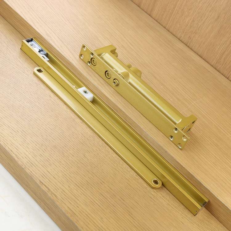 金色闭门器隐藏式缓冲液压闭合器酒店宾馆暗装暗装暗藏关门器
