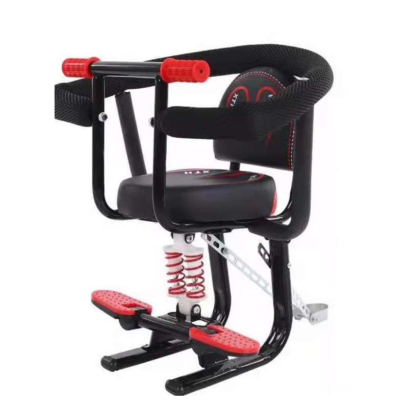 电动车儿童座椅双减震弹簧座椅 电动自行车前置儿童座椅电摩前置