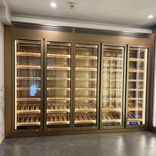 高端不锈钢酒柜轻奢恒温红酒柜酒窖别墅红酒架展示柜设酒柜