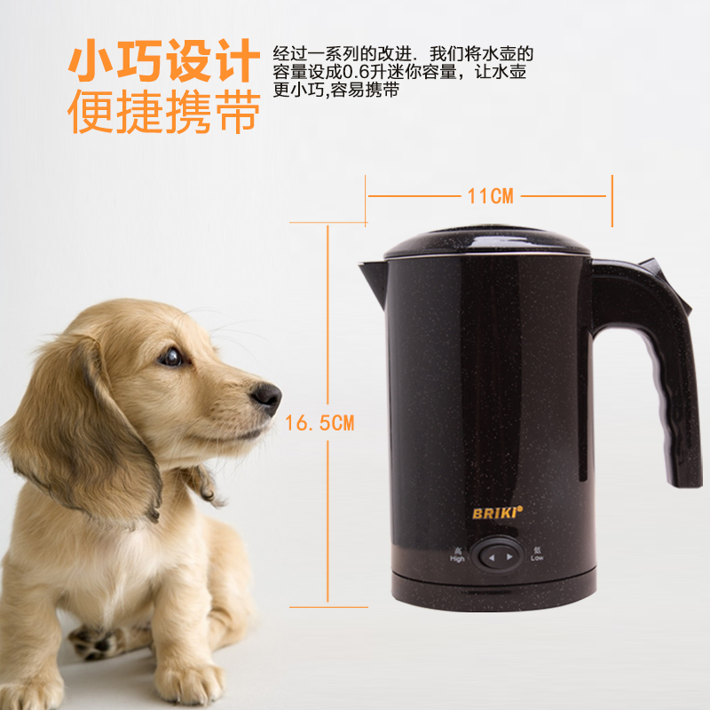 电热水壶出国旅行不锈钢迷你小型便携烧水壶0.5L电热杯110-220v