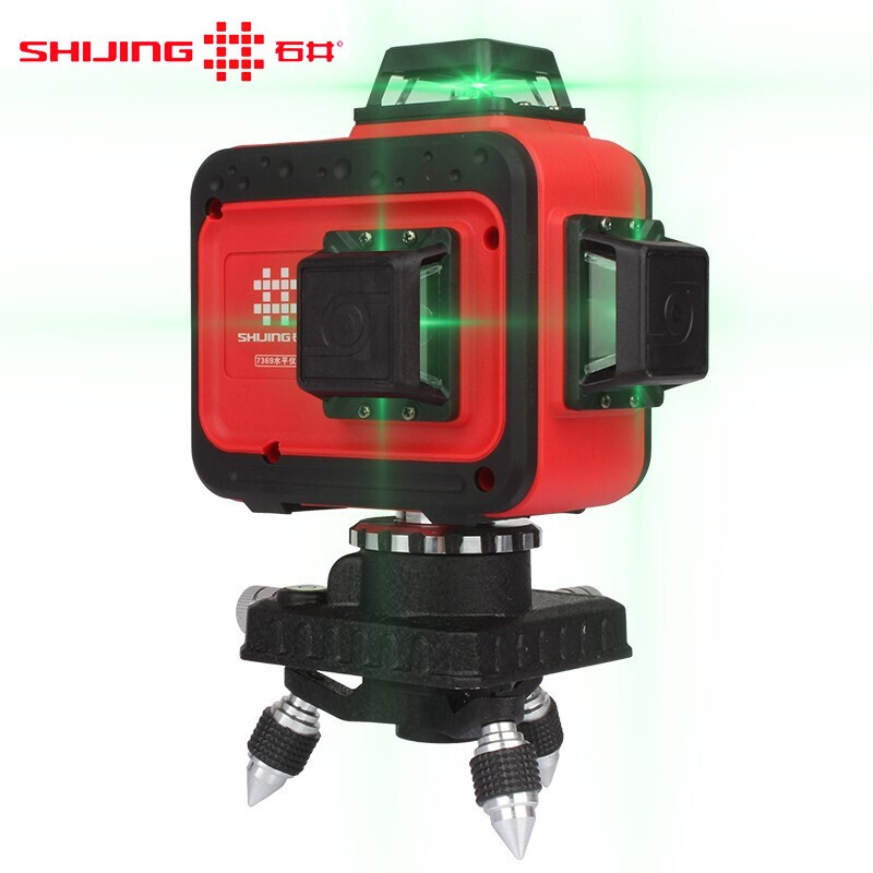 石井高精度强光细线12线水平仪水准仪绿光红外线激光贴墙仪平水仪