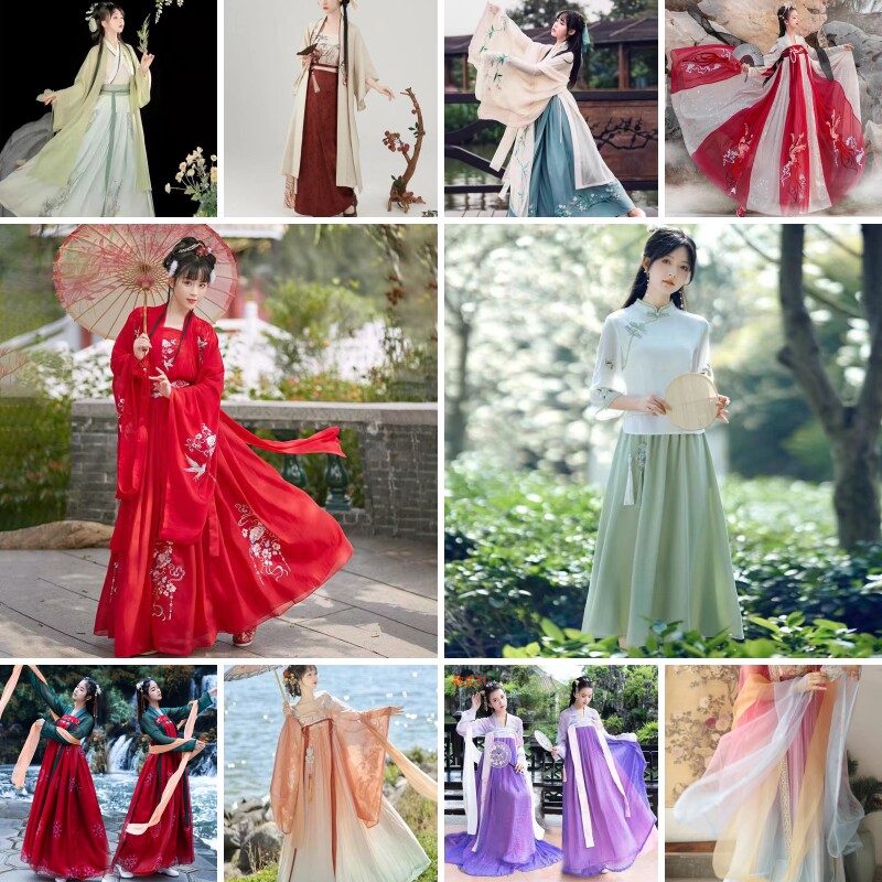 出租汉服女款夏季超仙气成人汉服整套租借女服装中式春夏古装租赁